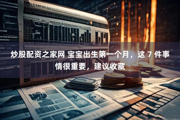 炒股配资之家网 宝宝出生第一个月，这 7 件事情很重要，建议收藏